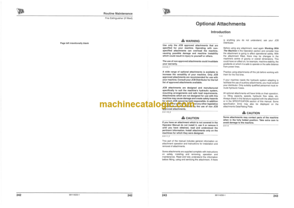 JCB 3CX 4CX TURBO Operator Manual