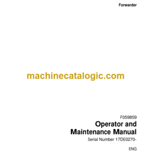 Timberjack 1710B Forwarder Operator and Maintenance Manual