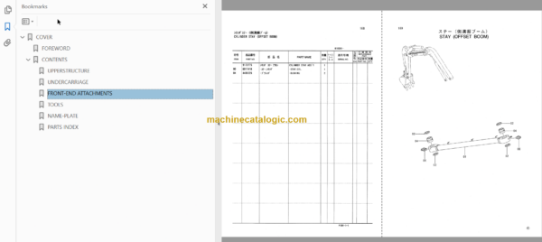 Hitachi EX30UR-3 Excavator Parts Catalog & Equipment Components Parts Catalog