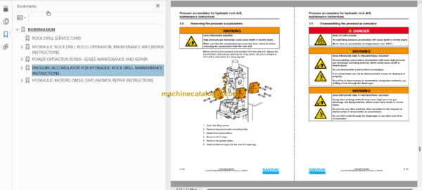 Sandvik DT1132i Drill Rig Service and Parts Diagrams (122D76932-1)