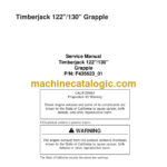 Timberjack 122 130 Grapple Service Manual