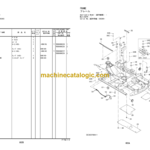 Hitachi AX18-4 Mini Excavator Parts Catalog