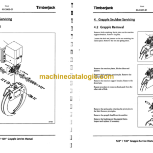 Timberjack 122 130 Grapple Service Manual