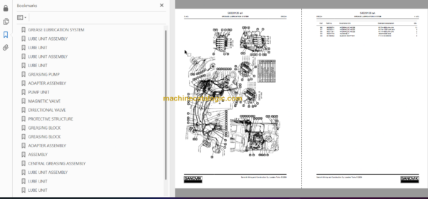 Sandvik LH517 Mining Loader Service and Parts Manual (L917D216)