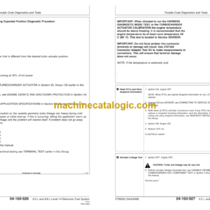 John Deere PowerTech Plus 4.5L and 6.8L Diesel Engines Level 14 Electronic Fuel System With Denso HPCR Technical Manual (CTM320)