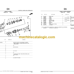 John Deere 9500 Backhoe Loader Parts Manual