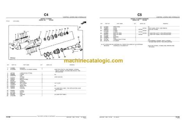 John Deere 9500 Backhoe Loader Parts Manual