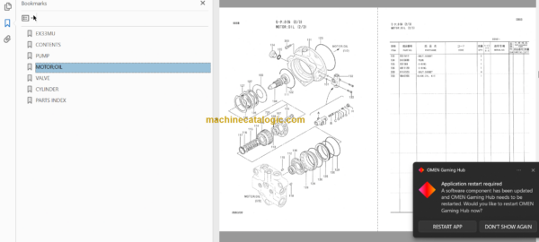 Hitachi EX33MU Excavator Parts Catalog & Equipment Components Parts Catalog