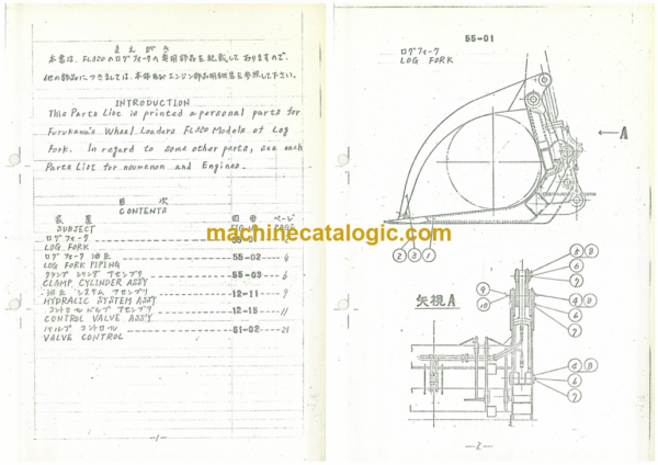 Furukawa FL320 ROG FORK Parts Catalog