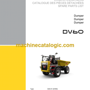 Wacker Neuson DV60 Dumper Spare Parts List