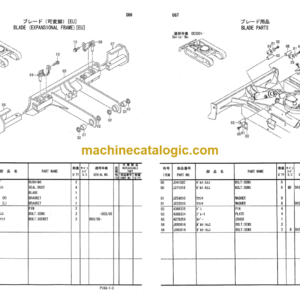 Hitachi AX08-2K Mini Excavator Parts Catalog