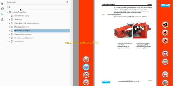 Sandvik L621i Mining Loader Operator's and Maintenance Manual (L621DVMA0A0613_rev1 Swedish)