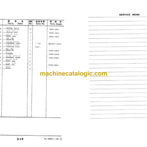 Furukawa FL170A Wheel Loader Parts Catalog