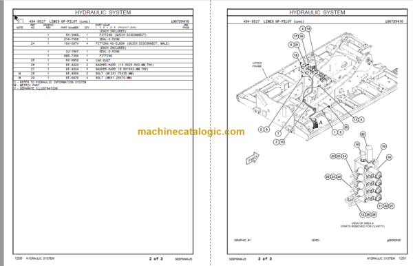 CAT 352F Excavators Parts Manual