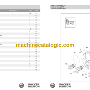 Wacker Neuson DV60 Dumper Spare Parts List