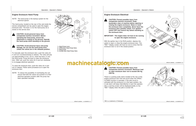 John Deere 853J 903J 953J 909 959J Tracked Feller Buncher Operators Manual (F392597)