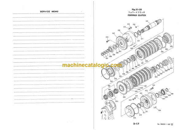 Furukawa FL170A Wheel Loader Parts Catalog