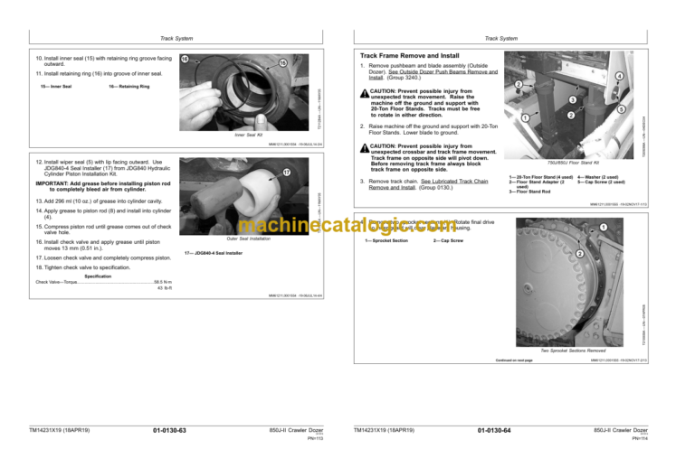John Deere 850J-II Crawler Dozer Repair Technical Manual (TM14231X19)