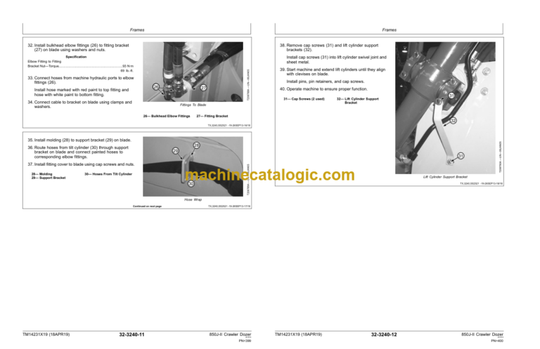 John Deere 850J-II Crawler Dozer Repair Technical Manual (TM14231X19)