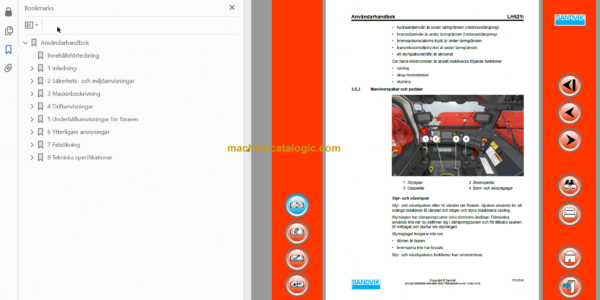 Sandvik L621i Mining Loader Operator's and Maintenance Manual (L621DVMA0A0613_rev1 Swedish)