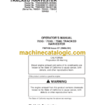 John Deere 703G 753G 759G TRACKED HARVESTER Operators Manual (F387438)