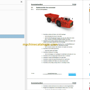 Sandvik TH320 Underground Truck Operator’s and Maintenance Manual