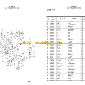 Hitachi AX08-3 Mini Excavator Parts Catalog