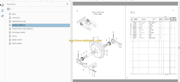 Hitachi EX35 Excavator Parts Catalog & Equipment Components Parts Catalog