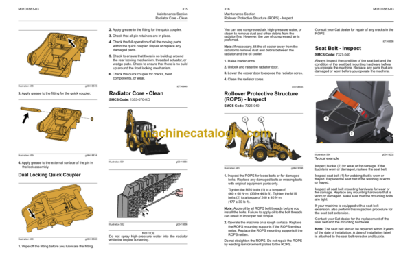 Caterpillar 428 432 434 444 Backhoe Loader Operation and Maintenance Manual