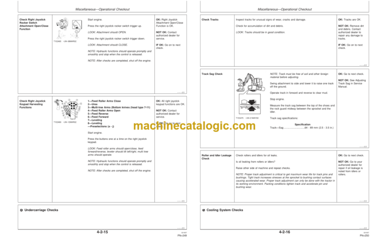 John Deere 703G 753G 759G TRACKED HARVESTER Operators Manual (F387438)