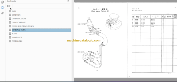 Hitachi EX35 Excavator Parts Catalog & Equipment Components Parts Catalog