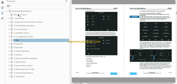 Sandvik L621i Mining Loader Service and Parts Manual (L621DVMA0A0613_rev1)