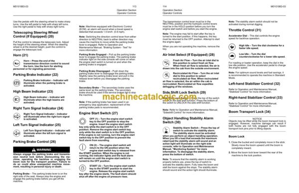 Caterpillar 428 432 434 444 Backhoe Loader Operation and Maintenance Manual