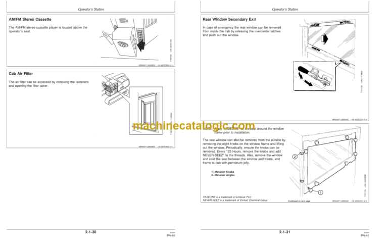 Timberjack 853J 903J 953J 909J 959J Tracked Feller Buncher Operators Manual