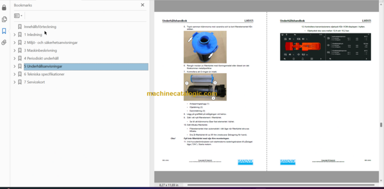 Sandvik LH517i Mining Loader Operator's and Maintenance Manual (L017D759 Swedish)