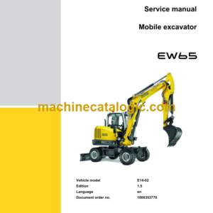 Wacker Neuson EW65 Mobile Excavator Service manual