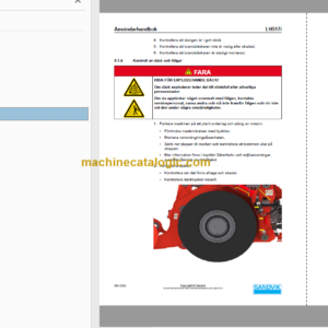 Sandvik LH517i Mining Loader Operator’s and Maintenance Manual (L017D759 Swedish)