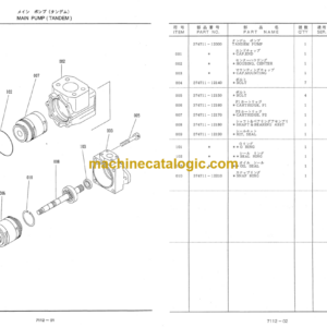 Furukawa FL335 Wheel Loader Inner Parts Catalog