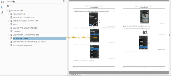 Hitachi ZX135US-7B Hydraulic Excavator Technical Manual