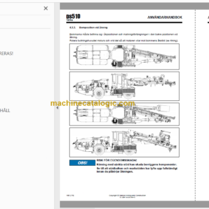 Sandvik DS510-C Rock Bolting Drill Rig Operator’s and Maintenance Manual (SN 113B26029-1 Swedish)