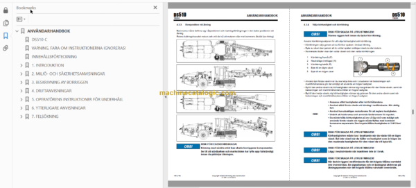 Sandvik DS510-C Rock Bolting Drill Rig Operator's and Maintenance Manual (SN 113B26029-1 Swedish)