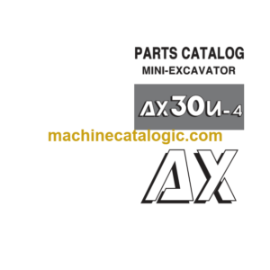 Hitachi AX30U-4 Mini Excavator Parts Catalog