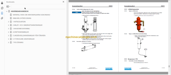 Sandvik DS511c Drill Rig Operator's and Maintenance Manual (115B42360-1 Swedish)