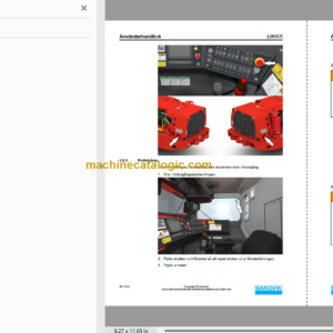 Sandvik LH517i Mining Loader Operator’s and Maintenance Manual (L017D852 Swedish)