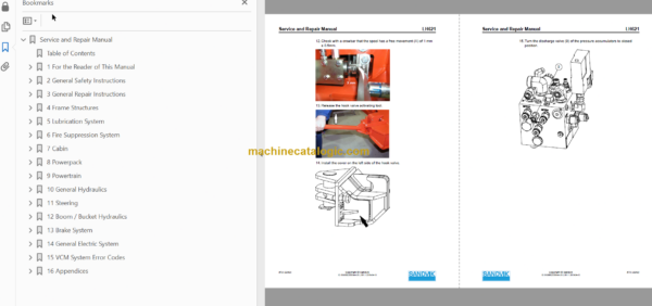 Sandvik LH621 Mining Loader Service and Parts Manual (L821D433)