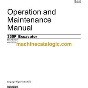 Caterpillar 335F Excavator Operation and Maintenance Manual