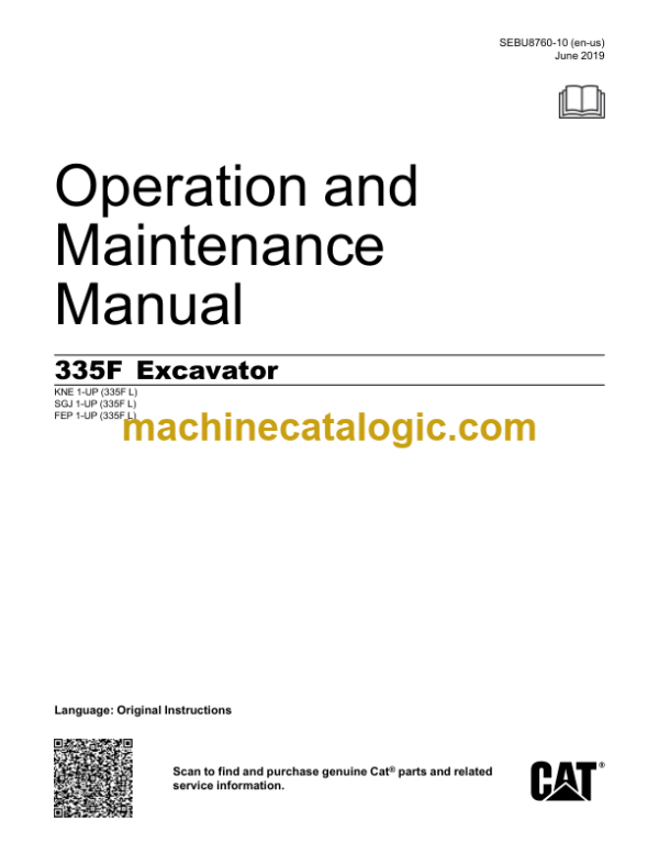 Caterpillar 335F Excavator Operation and Maintenance Manual