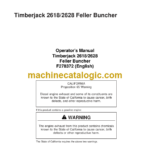 Timberjack 2618 2628 Feller Buncher Operators Manual