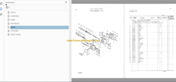 Hitachi EX35-2 Excavator Parts Catalog & Equipment Components Parts Catalog