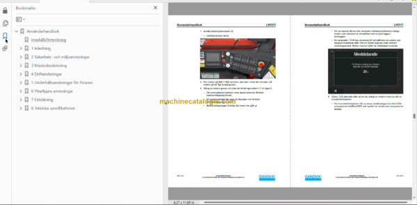 Sandvik LH517i Mining Loader Operator's and Maintenance Manual (L017D852 Swedish)